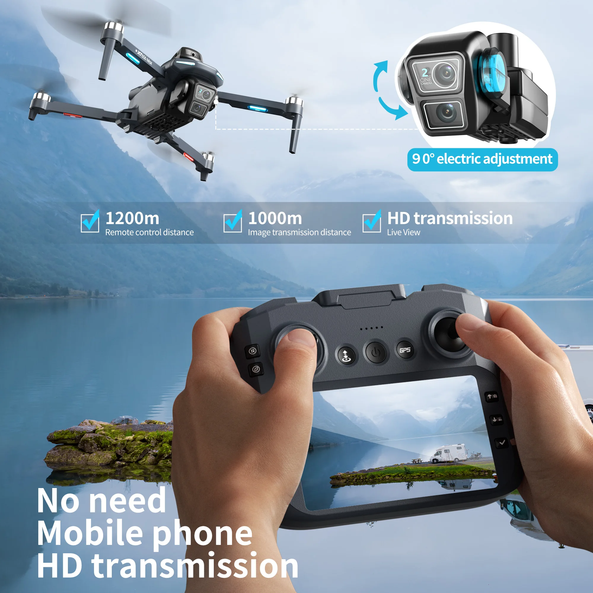 Lenovo XT606 Drone Professiona - Drone Kit Long Range recension och pris