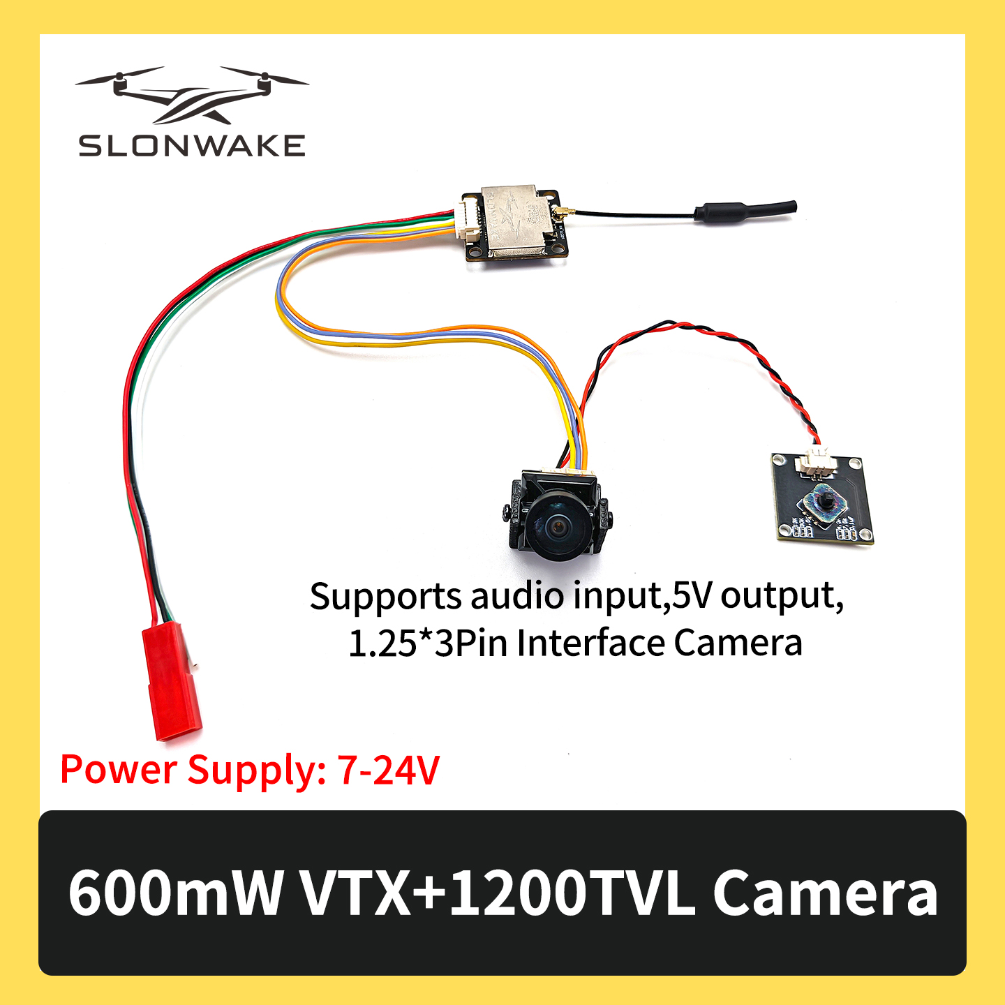SLONWAKE 5.8G 600mW 7-24V FPV  - Drone Kit Fpv recension och pris