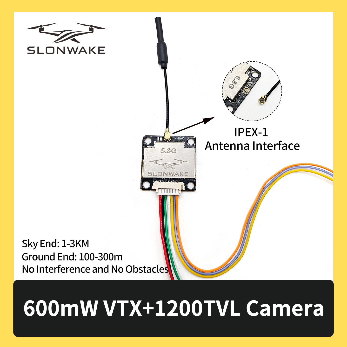 SLONWAKE 5.8G 600mW 7-24V FPV  - Drone Kit Fpv recension och pris