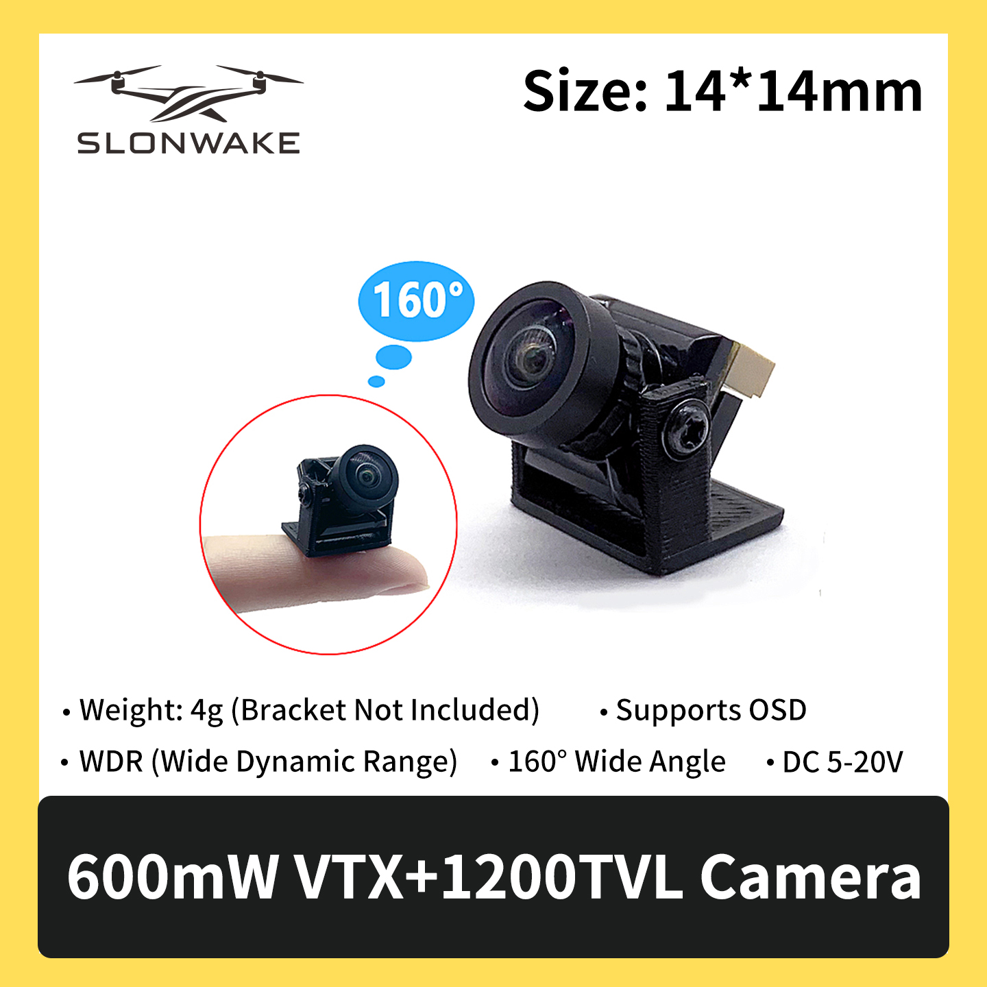 SLONWAKE 5.8G 600mW 7-24V FPV  - Drone Kit Fpv recension och pris
