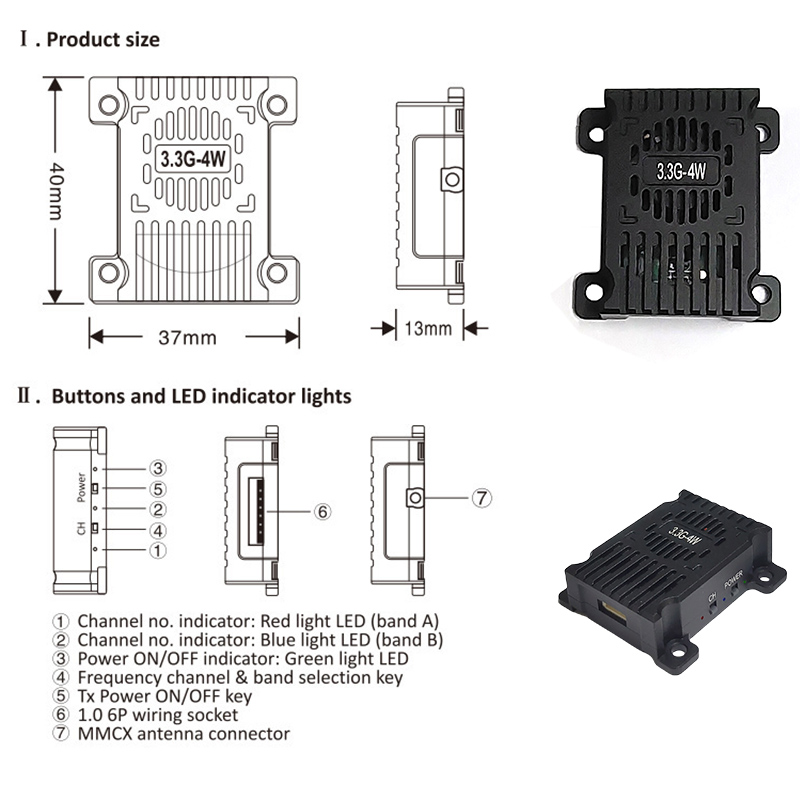3.3GHz 3.3G 4W FPV Drones Mode - Drone Kit Fpv recension och pris