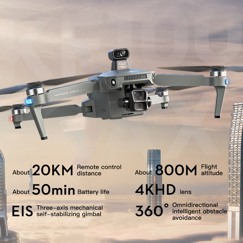 SJRC KF100 MAX 8K UHD Photo HD - Drone Kit Professional recension och pris