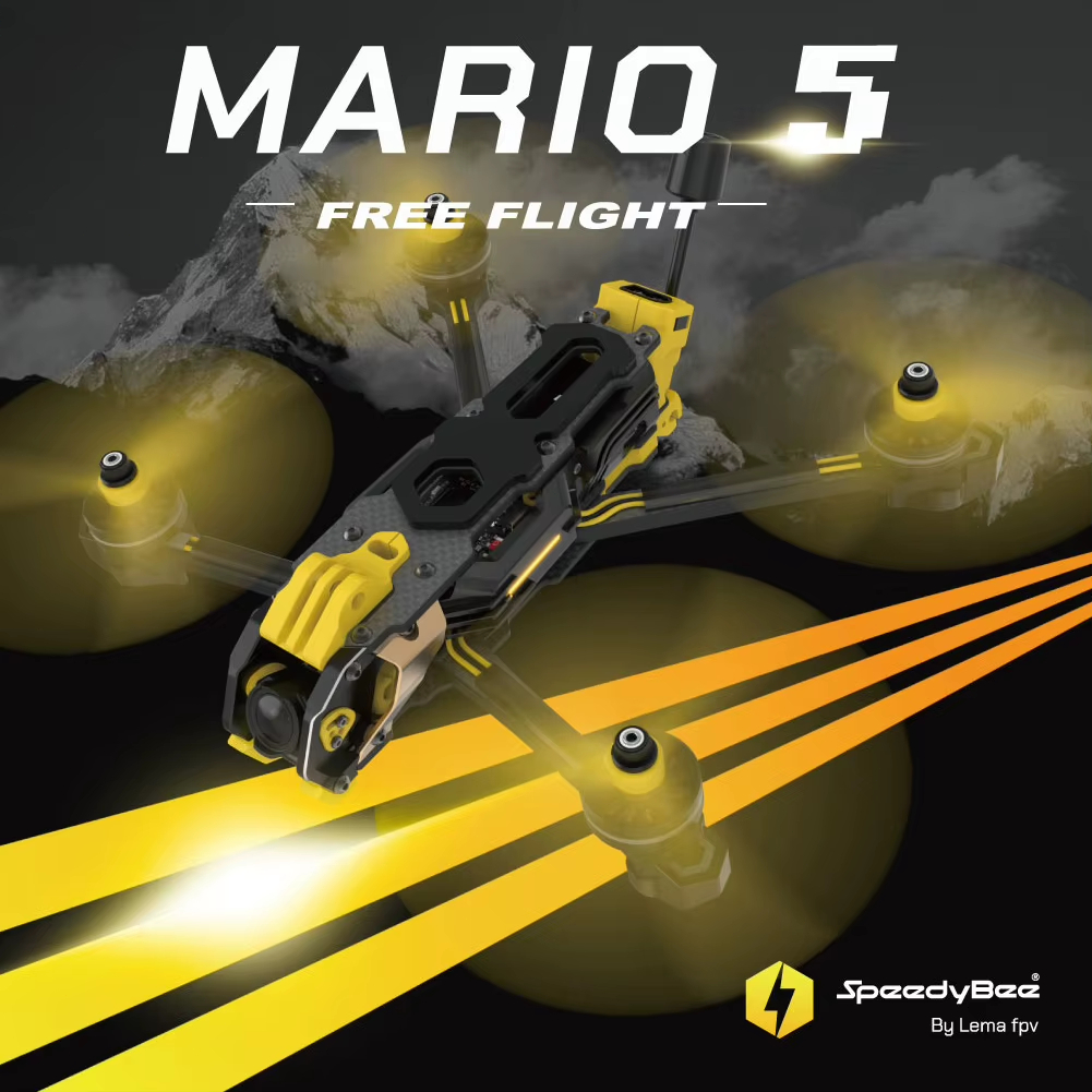 SpeedyBee Mario 5 Frame 5 Inch - Drone Kit Build Yourself recension och pris